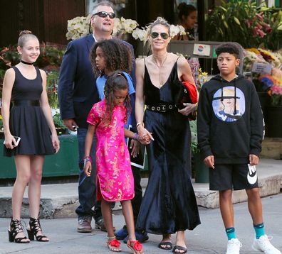 Heidi Klum S Daughter Leni 13 Looks So Grown Up Rocks Black Dress And Heels For Family Day 9celebrity