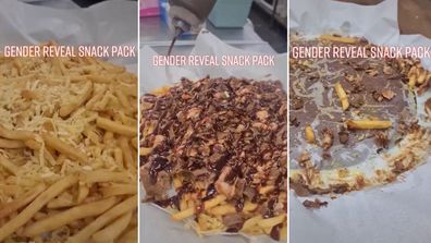 Couple use kebab snack pack for 'gender reveal' 