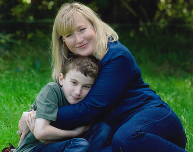 Donna with her son Luca.