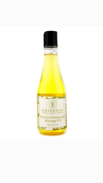 <a href="https://www.eminenceorganics.com.au/product/mimosa-champagne-massage-oil-240ml/" target="_blank">Mimosa Champagne Massage Oil, $51 (240ml)</a><br /><br /><p>Champagne and ice wine grapes help detoxify and hydrate while the grapeseed oil soothes skin.</p>