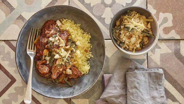 Lamb tagine with macadamia gremolata