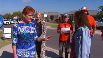 Pauline Hanson confronting Labor MP Anne Aly