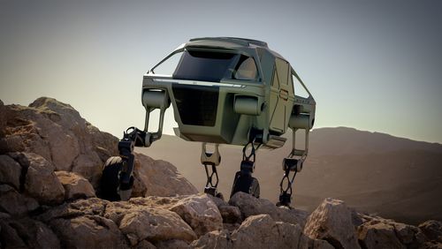 Hyundai unveiled their new 'Elevate' vehicle that has extending legs to reach difficult locations.