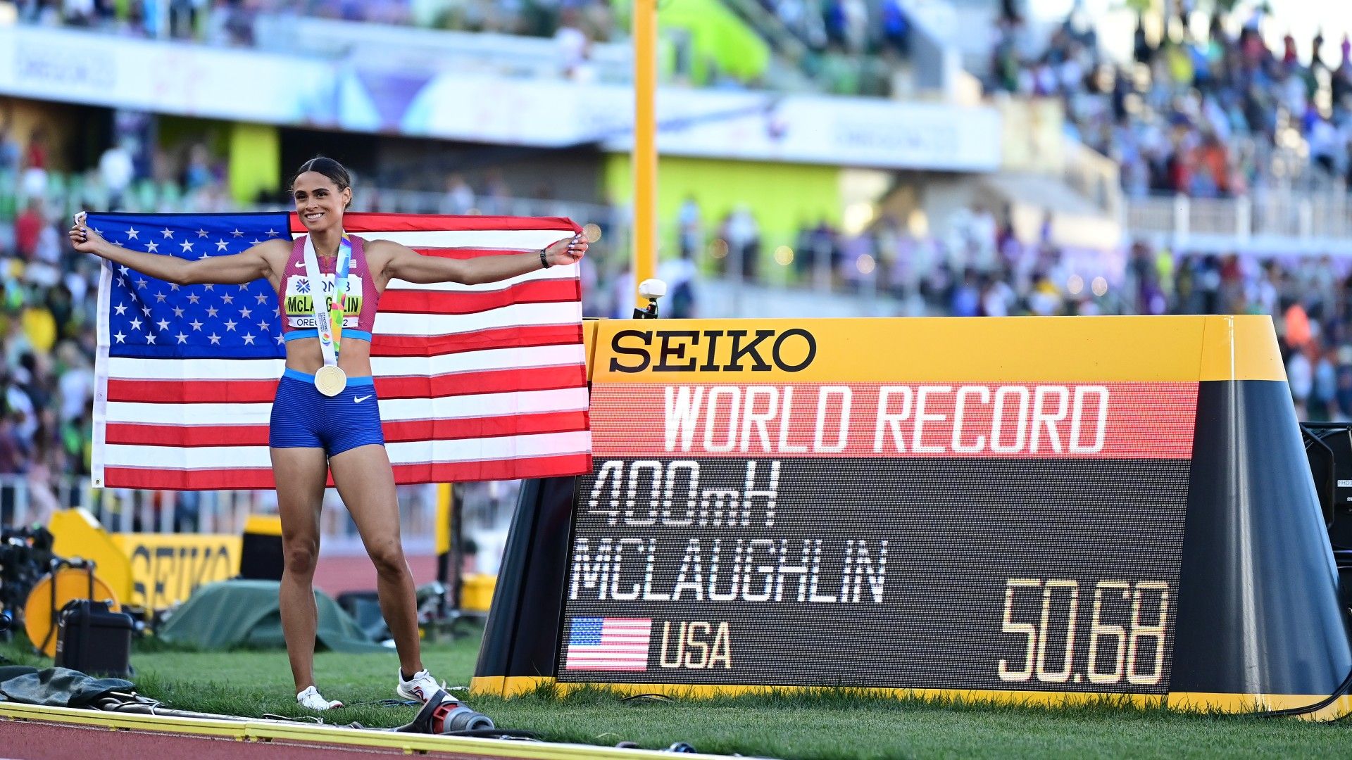 Sydney McLaughlin breaks 400m hurdles world record