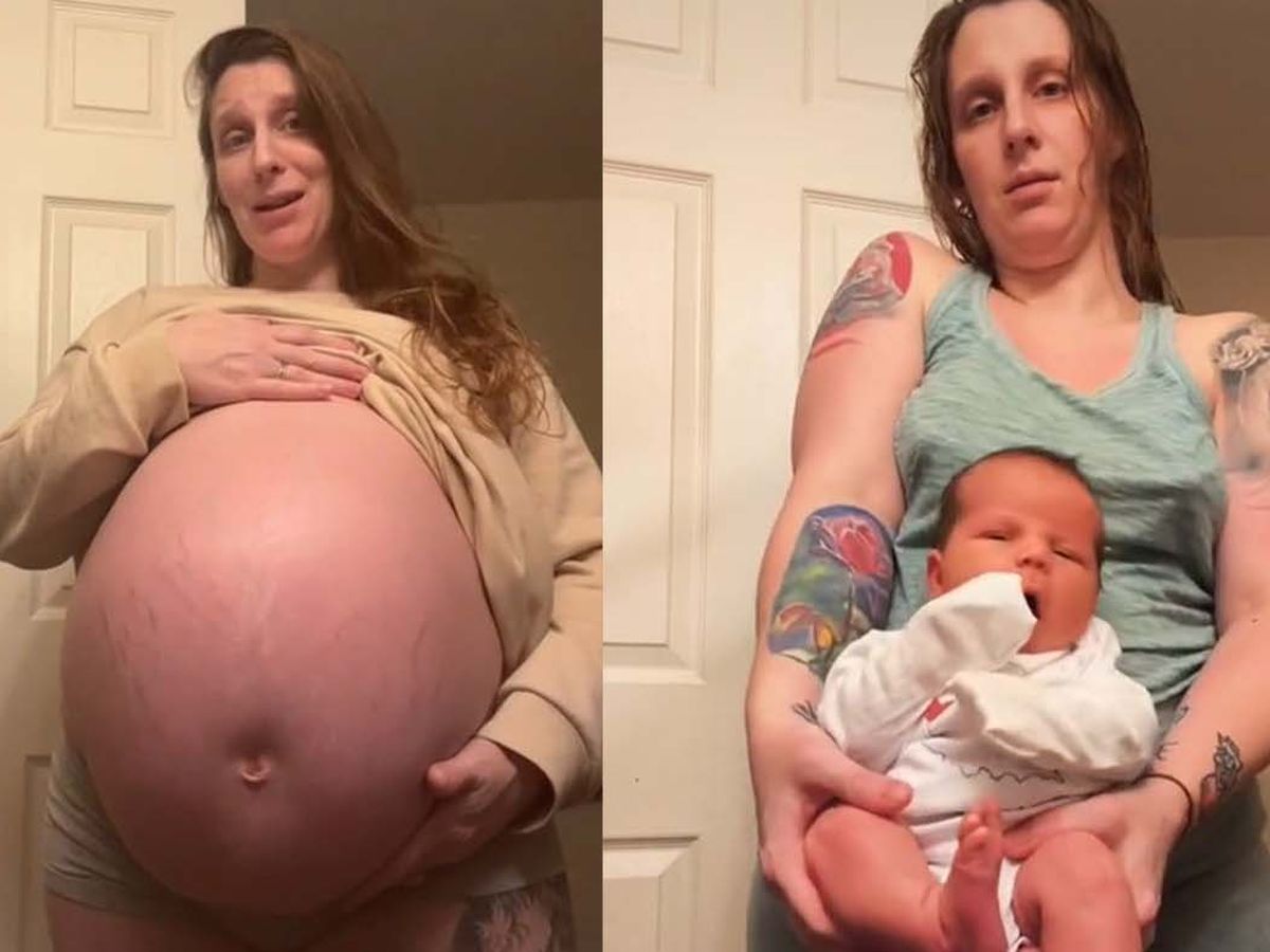 Pregnant mum stuns the internet with size of baby bump - 9Honey