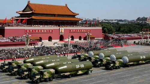 Chinese nuclear forces parade through Beijing in 2015.