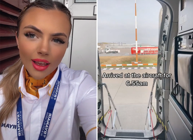 Meg McKeon, a Ryanair cabin crew worker, showed her followers what a typical working day looks like.