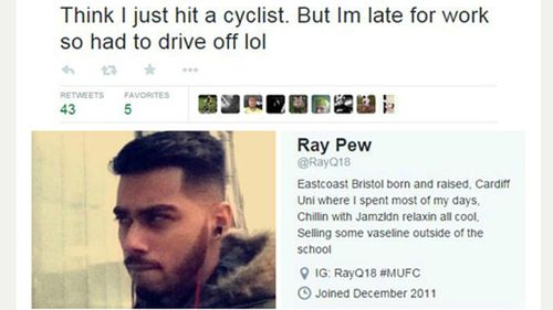 Stockbroker sacked after tweeting about hitting a cyclist on drive to work
