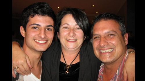 Doujon with his parents Rosemary and Oliver.