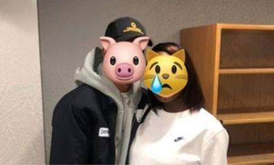 Friends of the couple shared the post, protecting their identity with emojis they found fitting for the situation