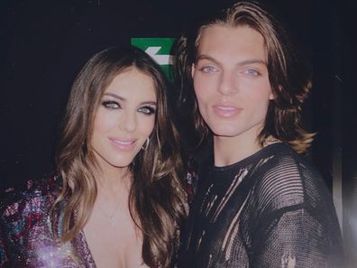 Elizabeth Hurley and Damian Hurley at the premiere of Something Beautiful