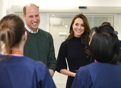 Prince William and Kate, HRH Prince and Princess of Wales visit the new Royal Liverpool University Hospital, Merseyside, meeting staff and mental health first aiders and viewing the hospital facilities. 