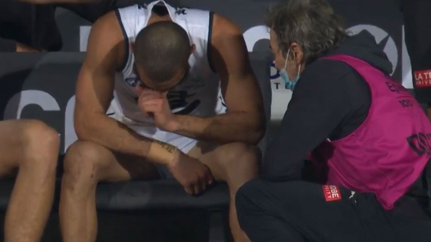 Adam Saad ends match in tears as Carlton's horror season sinks to embarrassing new low