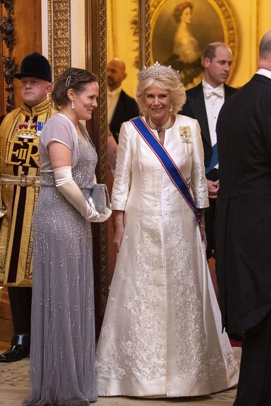 Kate Middleton wears Princess Diana's tiara and Queen's jewels for Diplomatic Corps Reception at Buckingham Palace