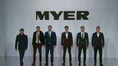 The men haven't been left out of the show, with Myer ambassador Kris Smith leading the charge dressed in the latest formal wear. (9NEWS)