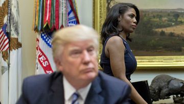 Donald Trump and Omarosa Manigault-Newman. (AAP)