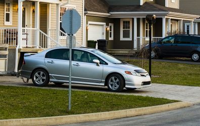 Car in driveway