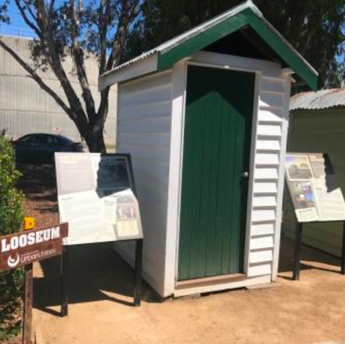 The Looseum's dunnies were rescued and then restored by the Men's Shed. (Queensland Urban Utilities)