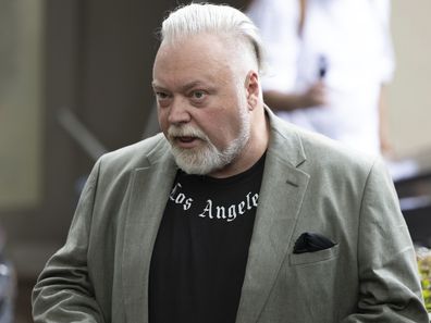 Radio host Kyle Sandilands leaves  his home in, Vaucluse, 17 March 2026.