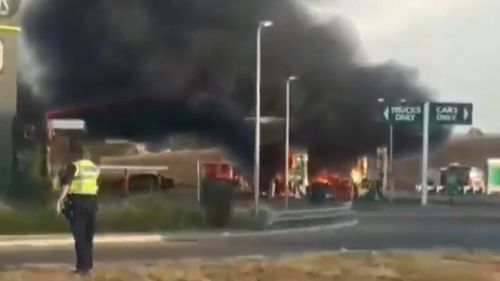 Adelaide LPG petrol explosion fire