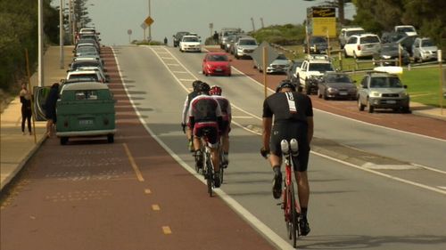 The petition wants to make it compulsory for cyclists to ride in single file. (9NEWS)