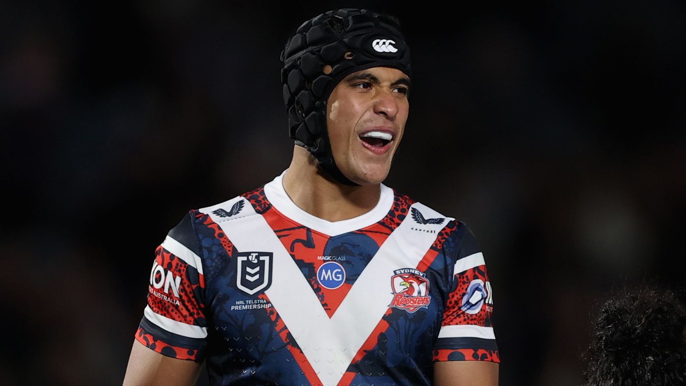 Teen prodigy Joseph Suaalii shines as Sydney Roosters cruise to victory over Canberra Raiders
