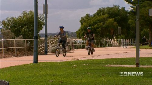 The 59-year-old is calling for the City of Rockingham to look at banning cyclists on the footpath. (9NEWS)