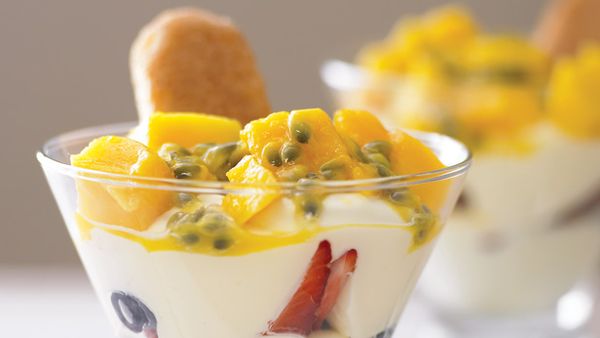 Summer fruit trifles