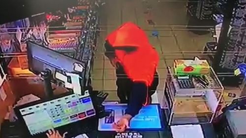 CCTV from the robbery. (9NEWS)