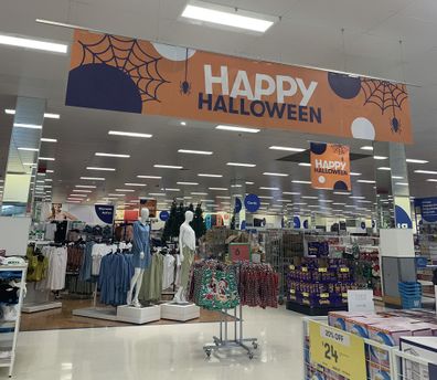 Halloween merchandise in stores