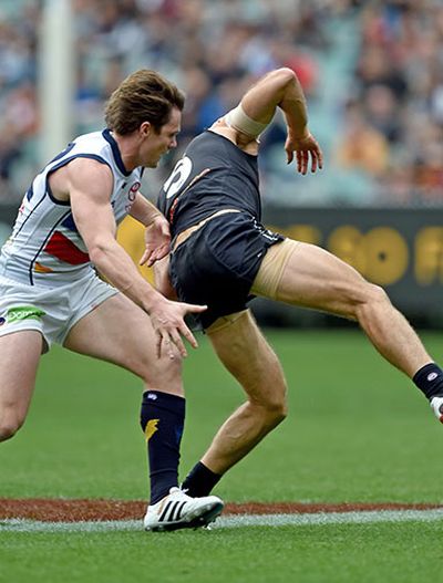 The champion ruptured his left ACL in a marking contest with Patrick Dangerfield.