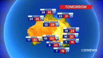The latest weather update for Australia