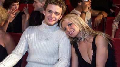Britney Spears and Justin Timberlake at the 2000 MTV Video Music Awards.