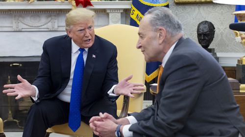 Donald Trump threatened to shut down the government over border funding during a heated exchange with Senator Chuck Schumer.