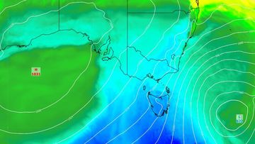 A﻿ustralia&#x27;s southern coast will experience more cold weather as an Antarctic air mass moves over the area. 