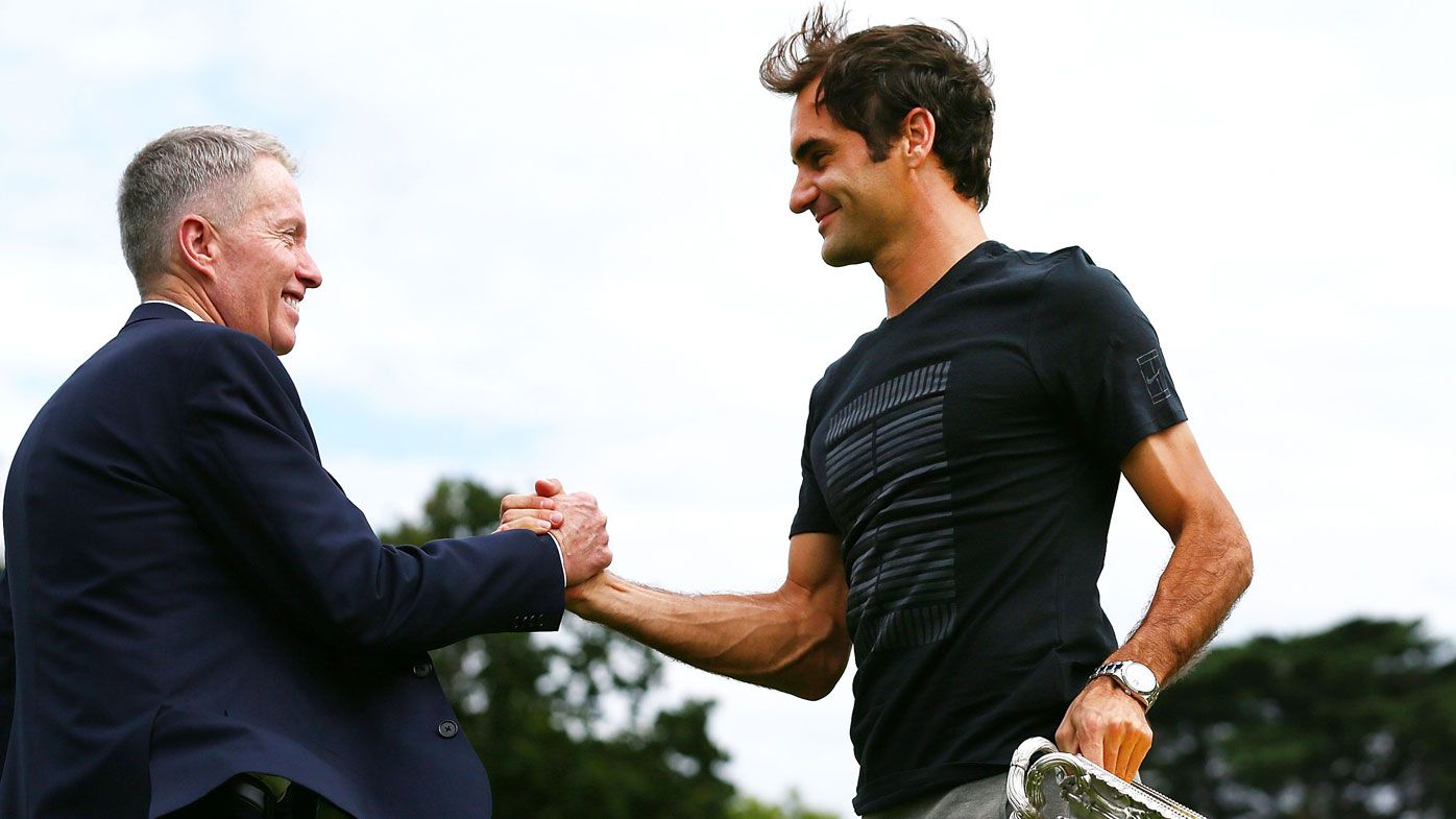 Roger Federer and Craig Tiley