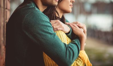 Young couple embracing