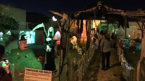 A ghoulish party set up in Adelaide. (Jessica Braithwaite)