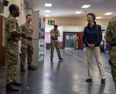 Princess Anne, The Princess Royal visited the Duke of Gloucester Barracks to meet with British Army personnel  