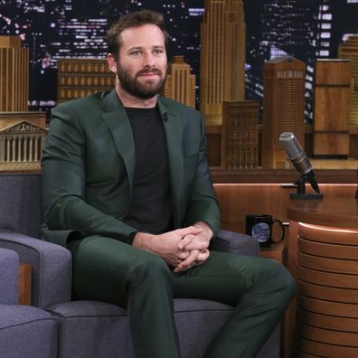 Actor Armie Hammer during a taping of The Tonight Show Starring Jimmy Fallon on March 20, 2019.