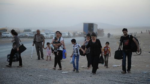 Formerly a Christian stronghold the Iraqi town of Tal Kayf is now in the hands of the Islamic State, forcing thousands to flee. (Getty Images)