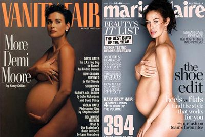 Aussie model Megan Gale is the latest celeb to bare her baby bump for a mag cover... and doesn't she look incredible?<br/><br/>She can thank Demi Moore for paving the way back in 1991 for her then-controversial nude <i>Vanity Fair</i> shoot.<br/><br/>TheFIX takes a look at all the stars who've done a Demi and some of the other most iconic magazine covers of all time.<br/><br/>By: Adam Bub