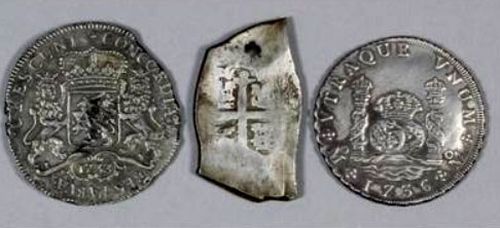 Some of the silver coins recovered from the Rooswijk remains. (Photo: Twitter).