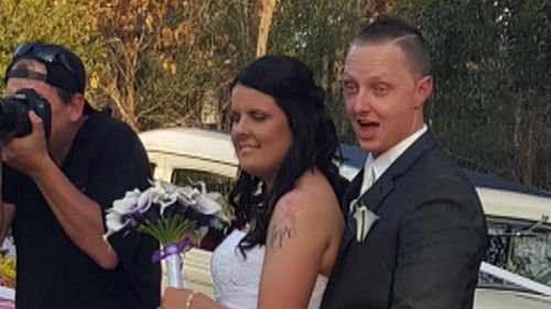 Tenille Eyles and Adam Bradley's special day took a violent turn. (9NEWS)