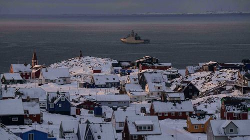 A Danish naval vessel in Nuuk, Greenland.