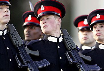 Where did Prince Harry complete his officer training?
