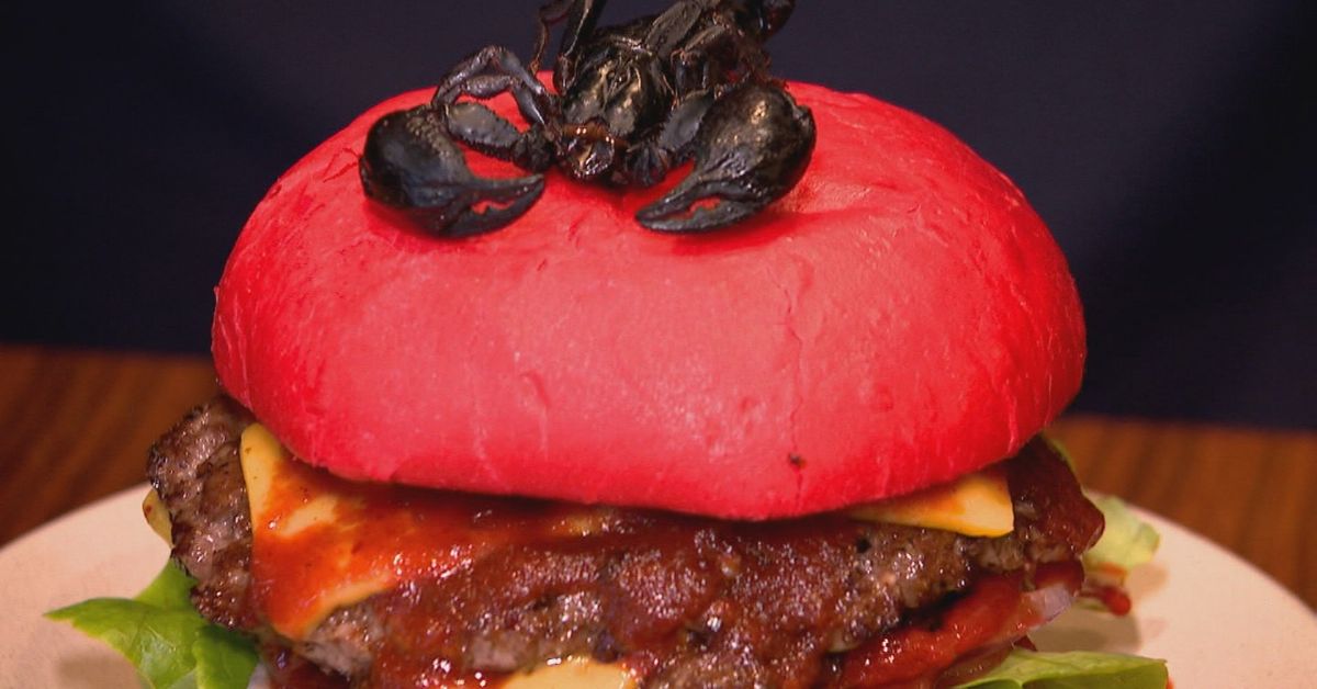 Australia’s ‘hottest burger’ comes with a real scorpion and requires a waiver