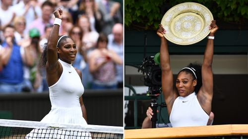 Serena Williams wins seventh Wimbledon, claiming record-equalling 22nd major title