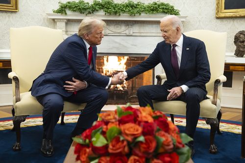 US President Joe Biden; President-elect Donald Trump