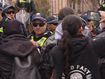 Protesters clash outside Victorian parliament.